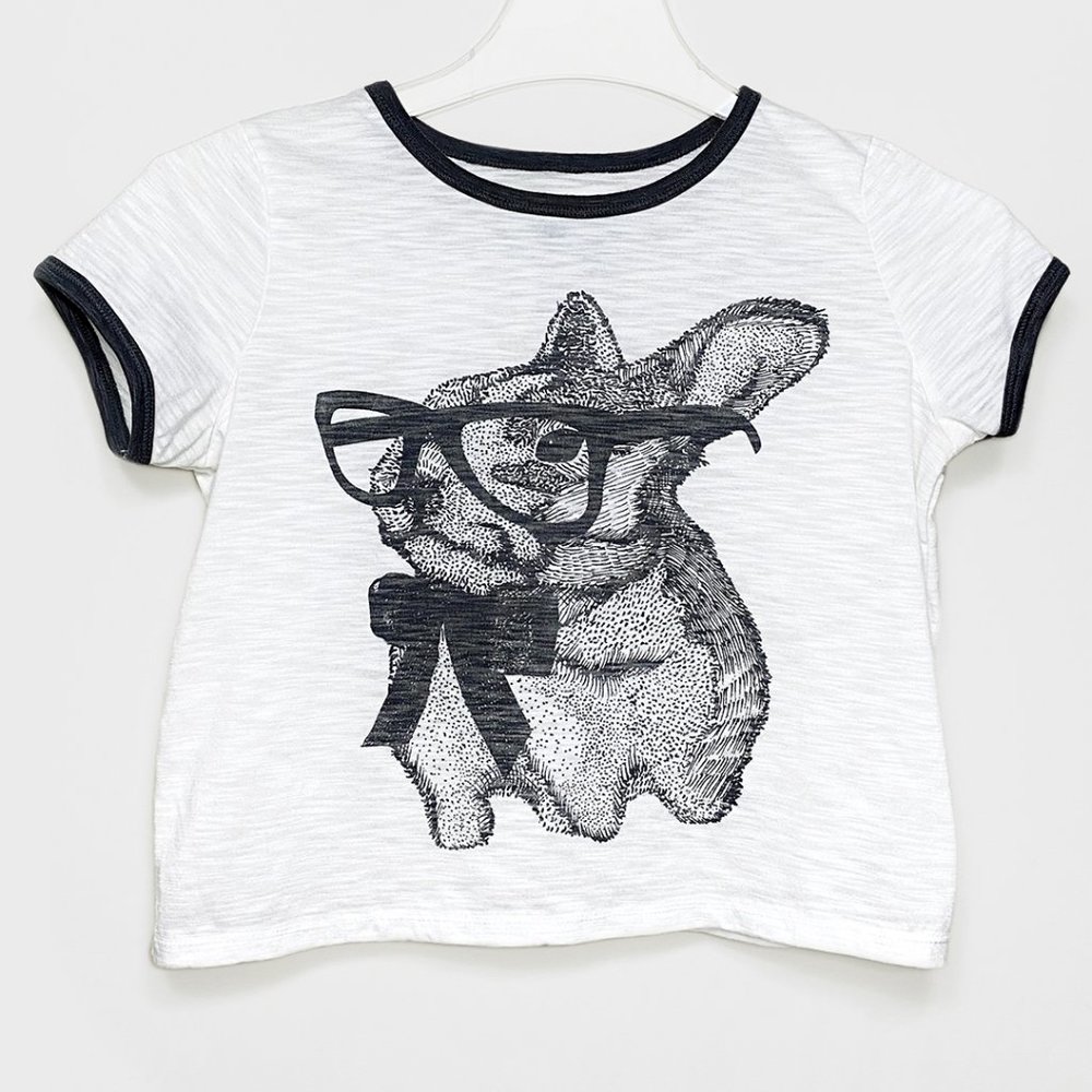 Rabbit with Glasses T-Shirt by Well Worn LA